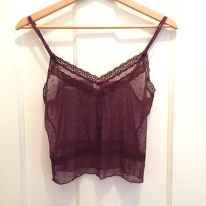 Vintage Gap Body lace camisole - burgundy size S